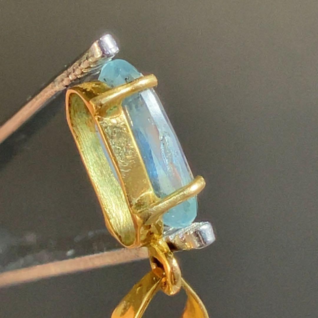 【天然アクアマリン】ペンダントトップアクセサリー高品質ct2746