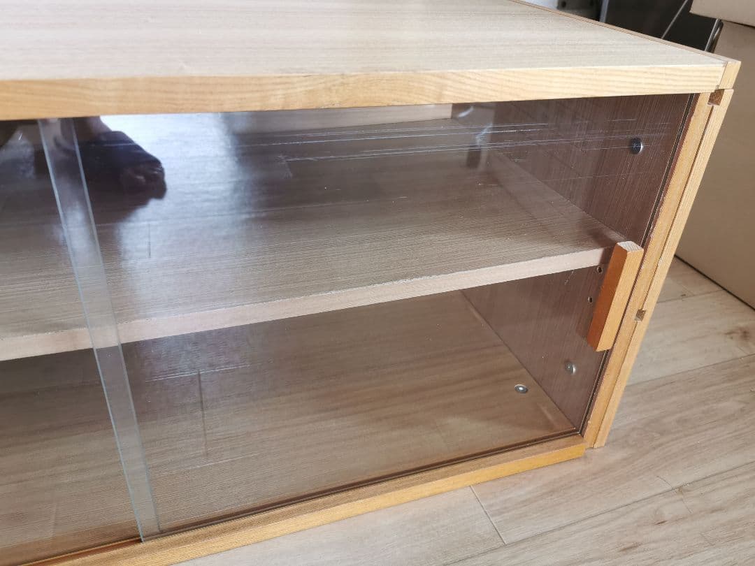 無印 ガラス戸つきユニットシェルフ用カップボード 棚