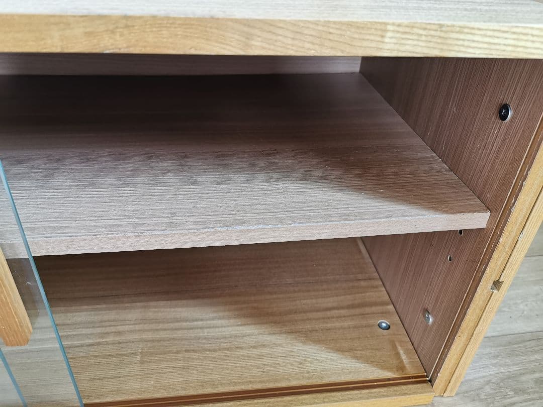 無印 ガラス戸つきユニットシェルフ用カップボード 棚