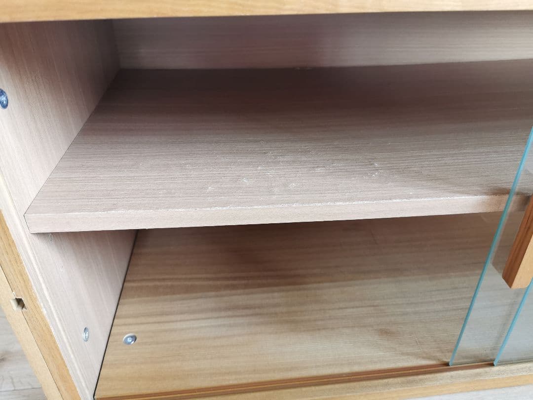 無印 ガラス戸つきユニットシェルフ用カップボード 棚