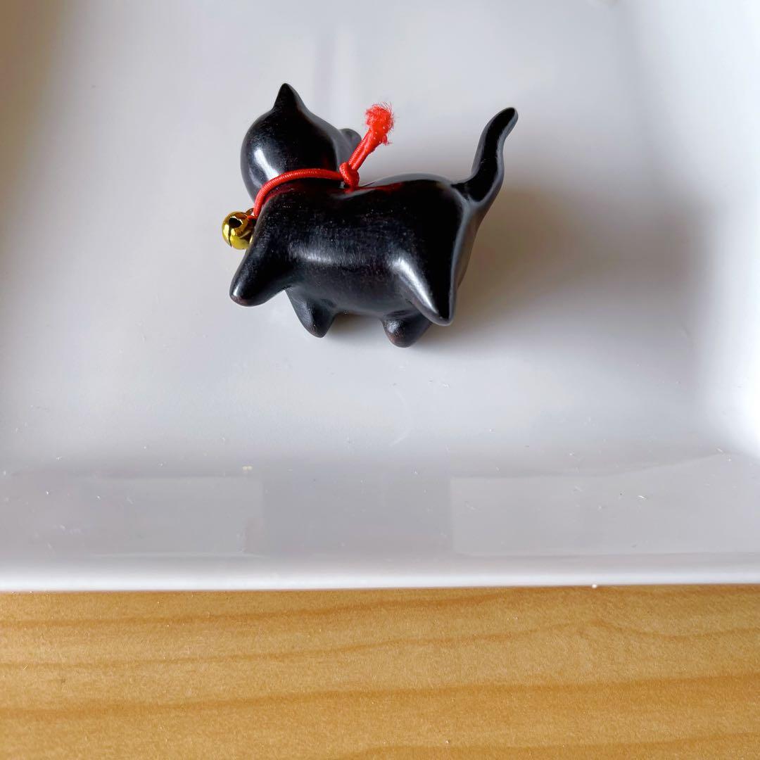 新品 スーダン 猫 置物 木彫り ネコ ねこ 黒猫 クロネコ - メルカリ