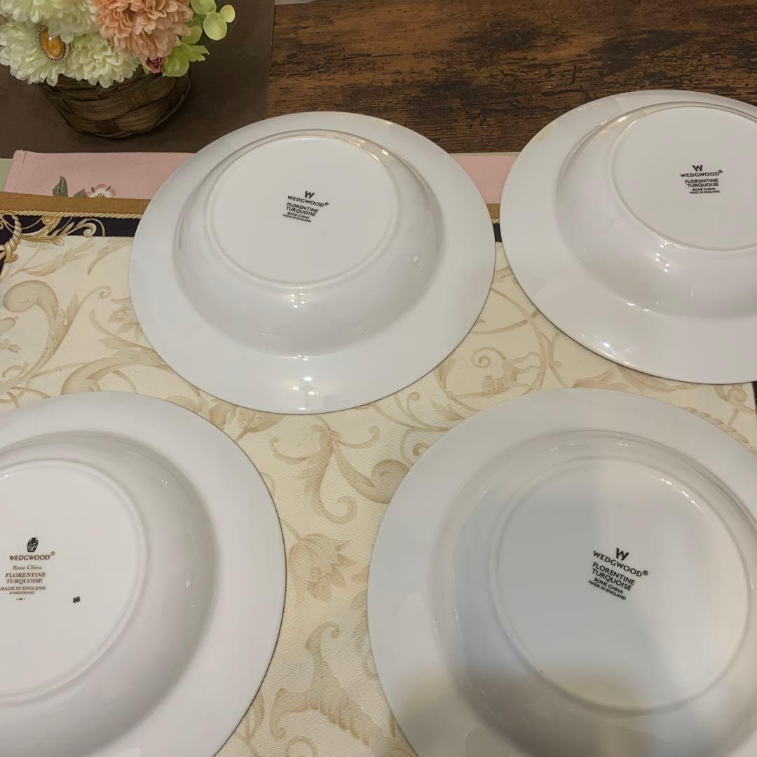 ウェッジウッド フロレンティーン　ターコイズ　20cmサラダボウル　6枚
