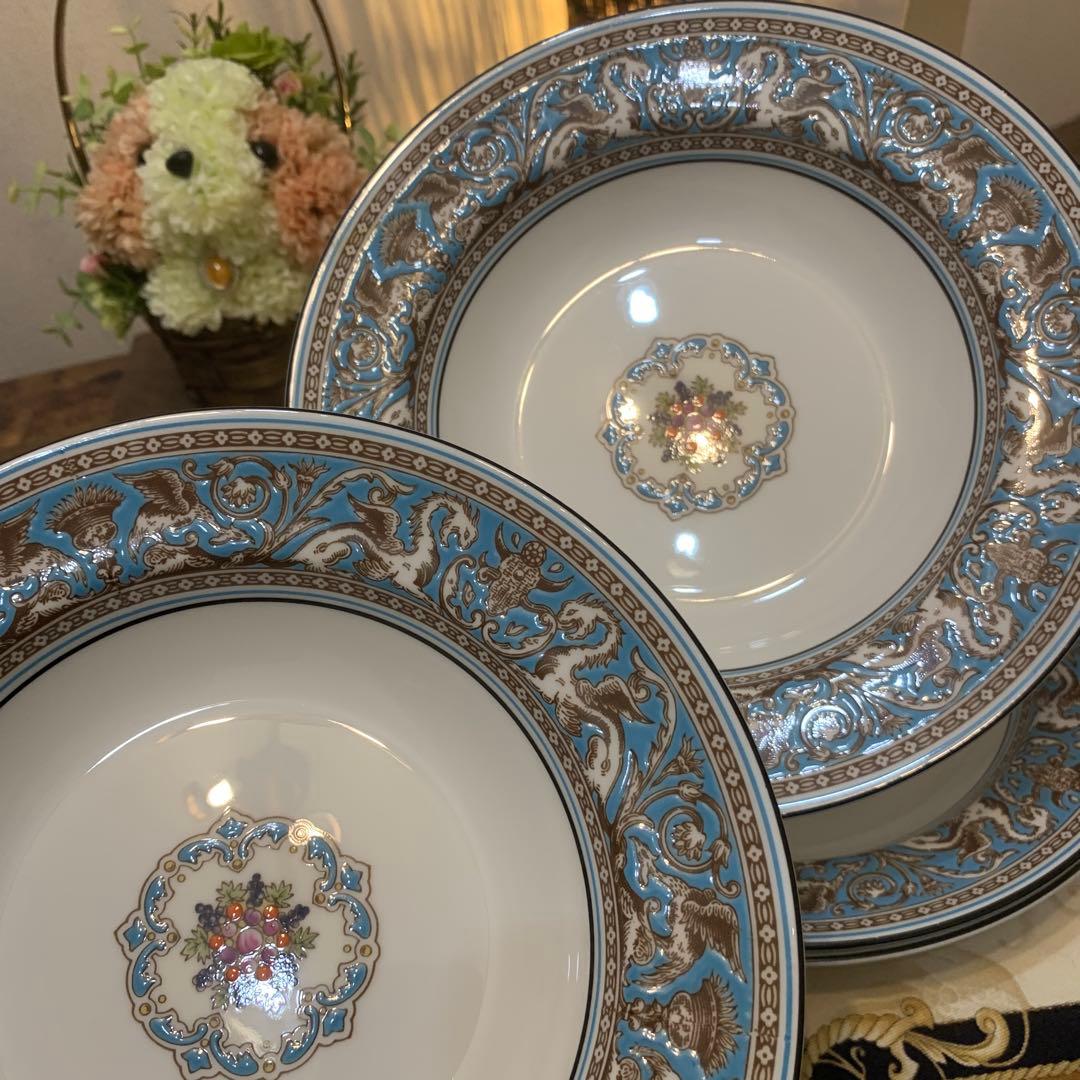 ウェッジウッド フロレンティーン　ターコイズ　20cmサラダボウル　6枚