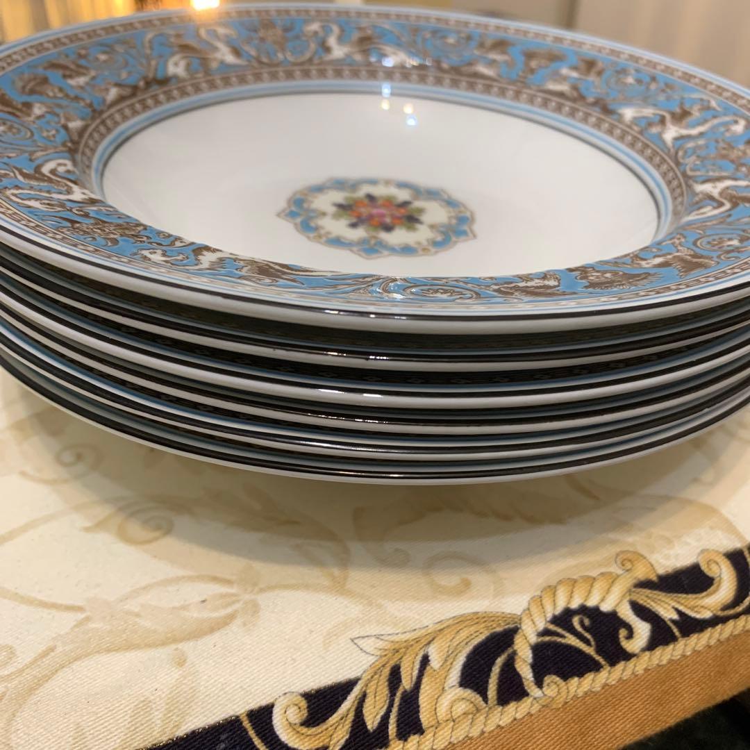 ウェッジウッド フロレンティーン　ターコイズ　20cmサラダボウル　6枚