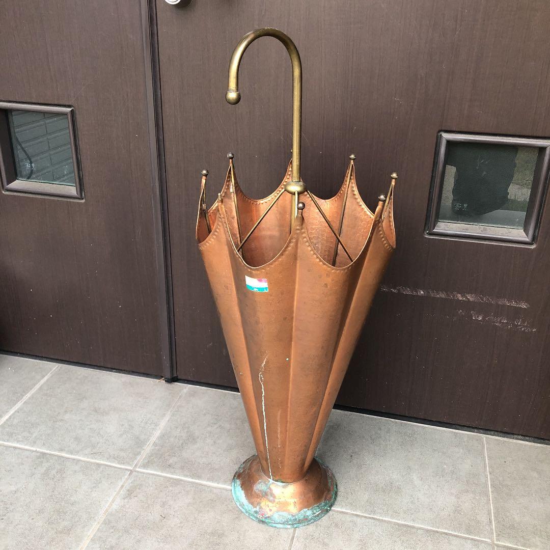 イタリア製 アンティーク品 傘型傘立て アンブレラスタンド 銅製