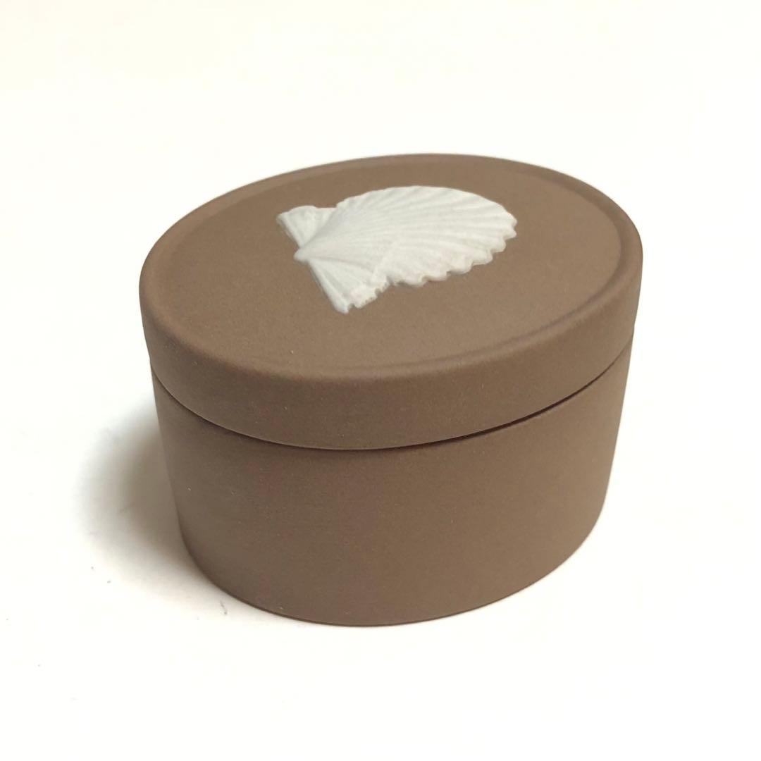 レア　英国ヴィンテージ ウェッジウッド ジャスパーウェア 豆型ボックス