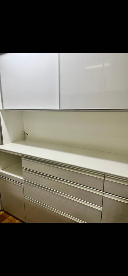 大川家具 ホワイト食器棚 210センチ 幅180センチ