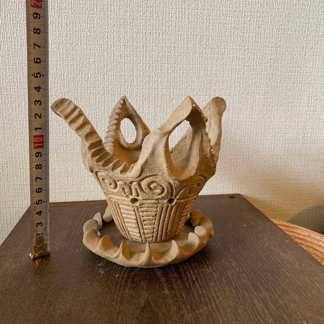 縄文土器デザインミニ植木鉢(本焼き)