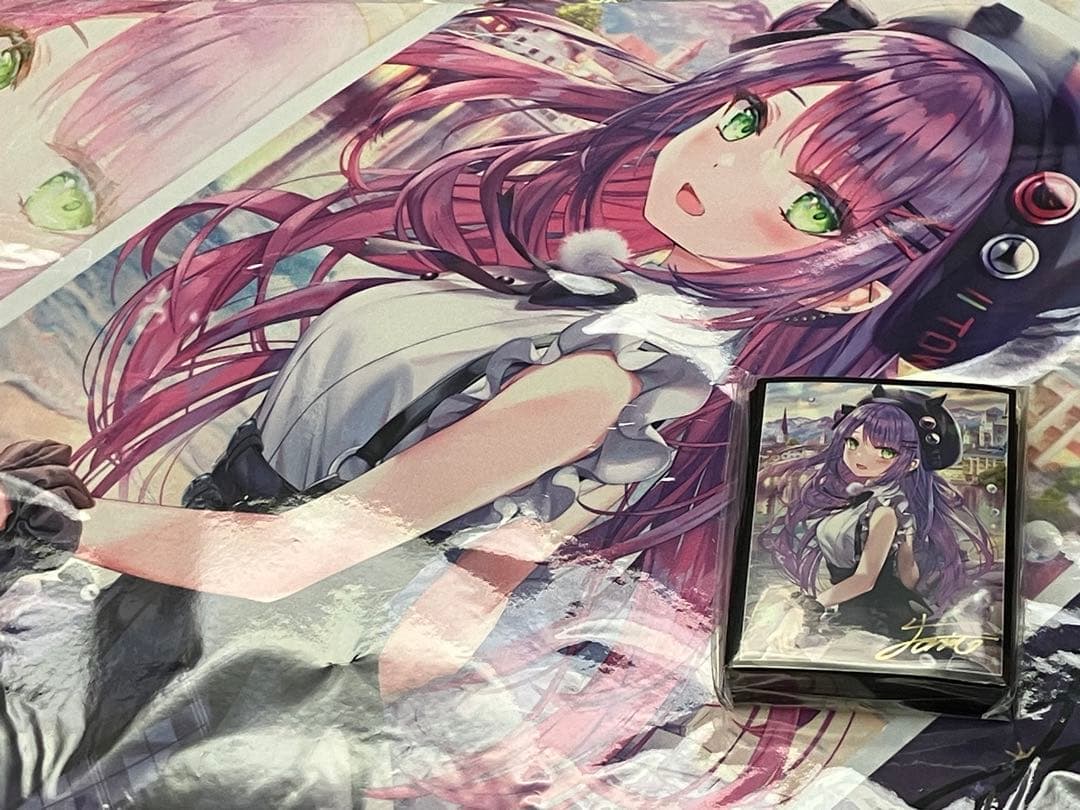 ミッドナイトブルー ホロライブ スリーブ プレイマットtorino 常闇トワ