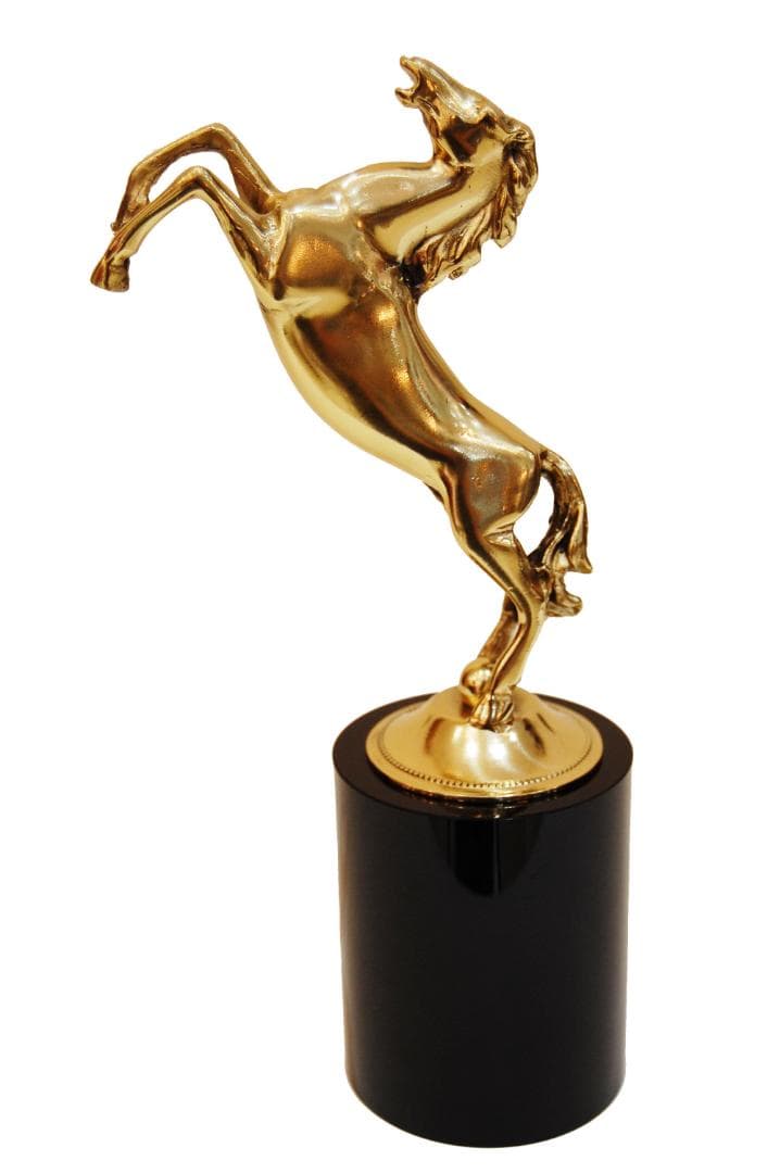 馬 オブジェ 置物 インテリア オシャレ 真鍮 大理石 跳ね馬 金運 風水