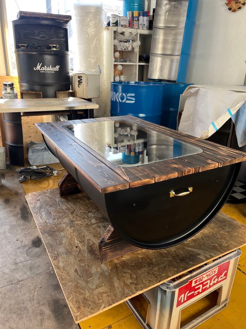 マサ　ドラム缶テーブル