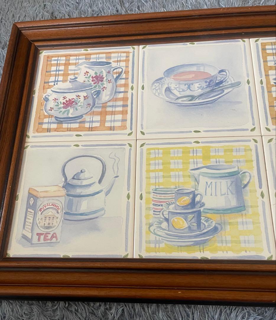 イギリス製 TILECRAFTS 木製トレイ ティートレイ ヴィンテージ