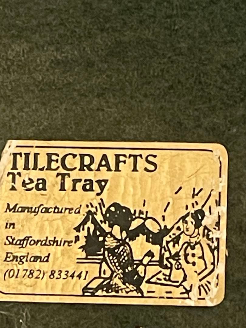イギリス製 TILECRAFTS 木製トレイ ティートレイ ヴィンテージ