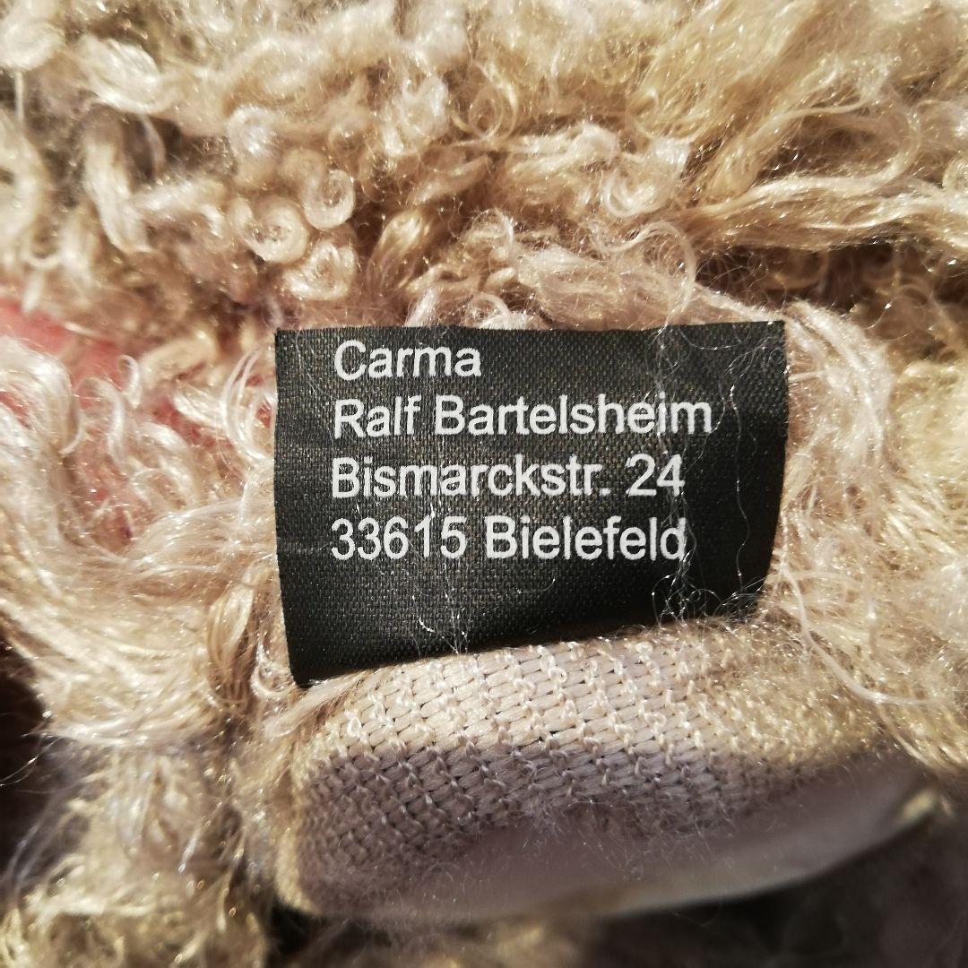 ◇美品　ドイツ製　Carma　クッション　ペア　シープ調　ブラウン