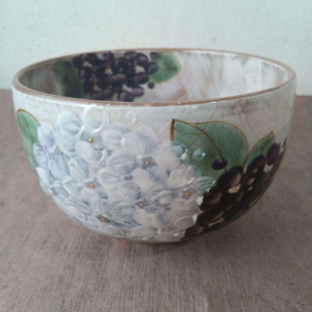 陶あん 紫陽花 中鉢 ボウル 清水焼 京焼 手書き - メルカリ