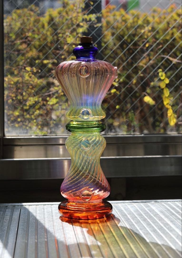 耐熱ガラスのお香立て Incense Stand グラデーション