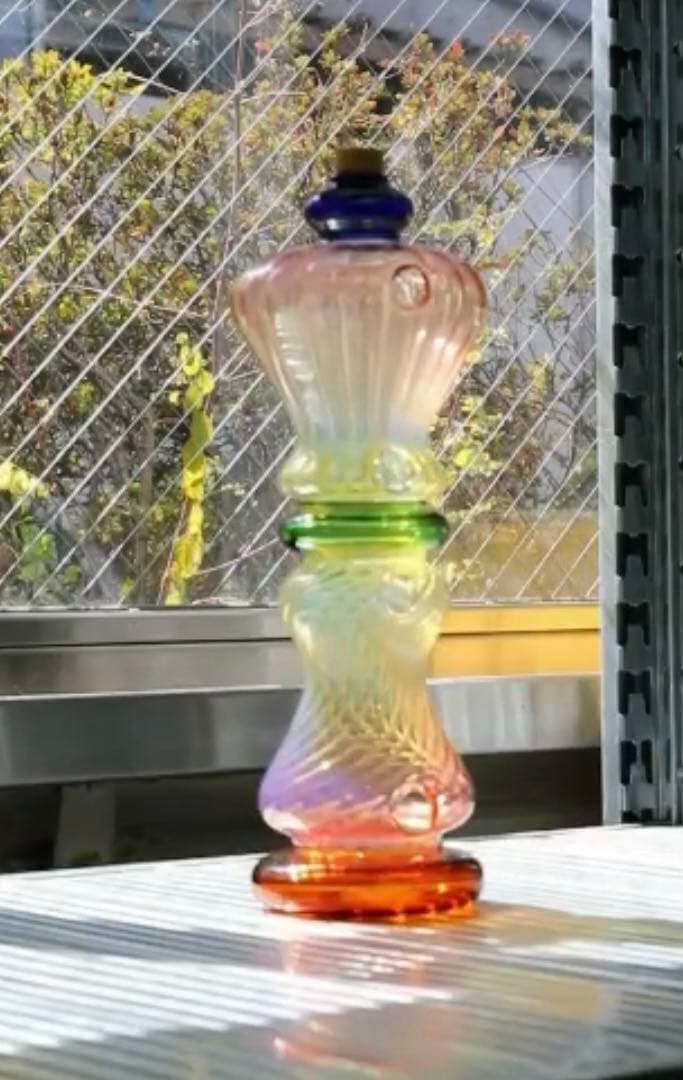 耐熱ガラスのお香立て Incense Stand グラデーション