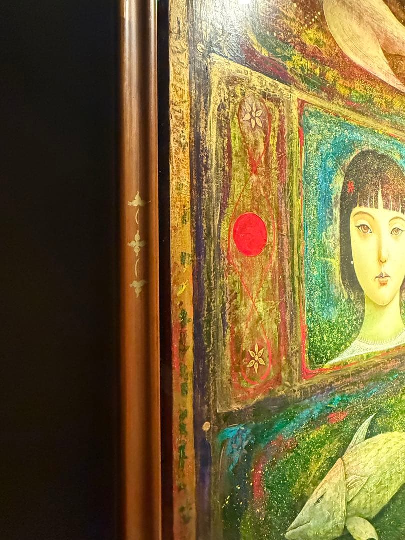 樺山祐和『鳥よ魚よ陽よ月よ人よ』 M 30号 肉筆油彩画