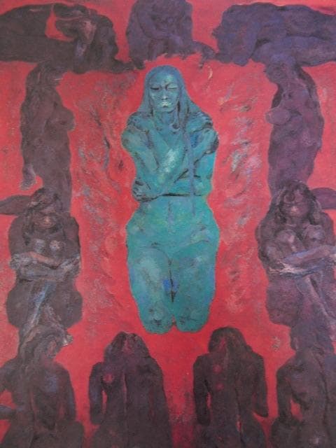 加藤東一、【女人】、希少な額装用画集画、新品高級額 額装付、状態良好