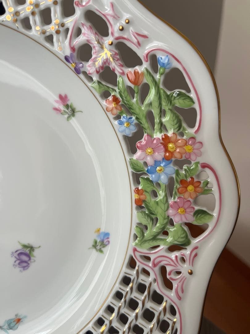 ヘレンド HEREND 透かし彫りの皿