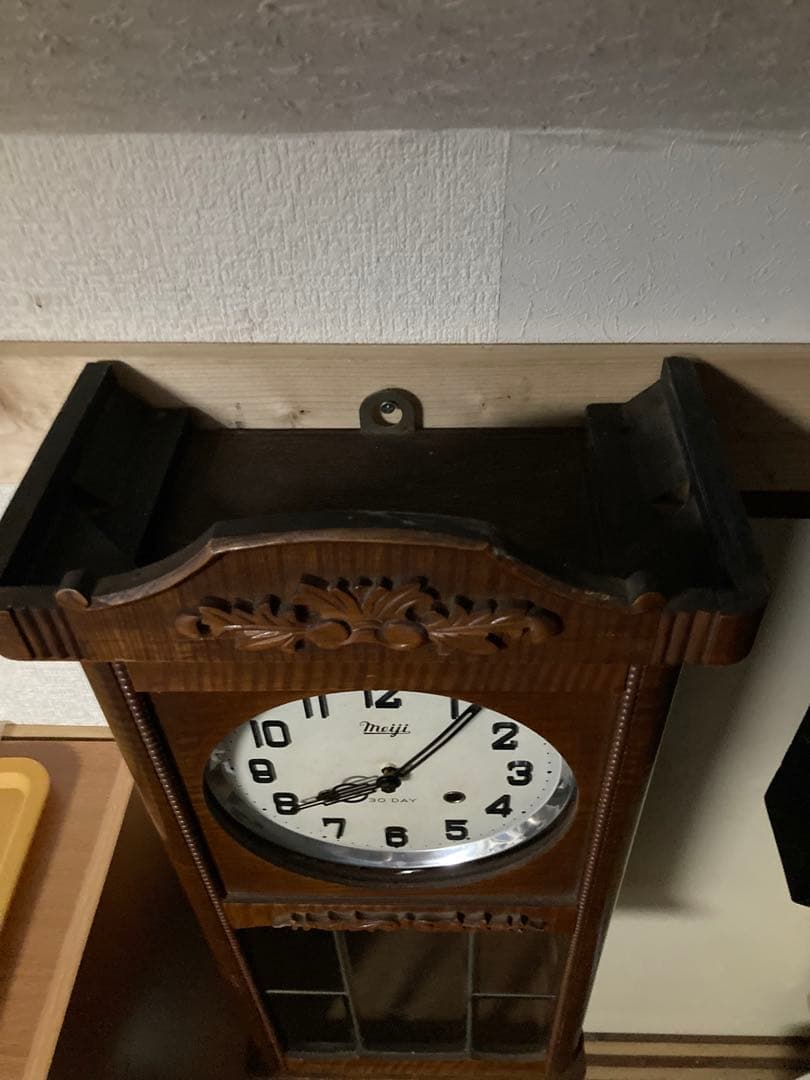 大きなアンティークMeiji柱時計 修復済稼動品 - メルカリ