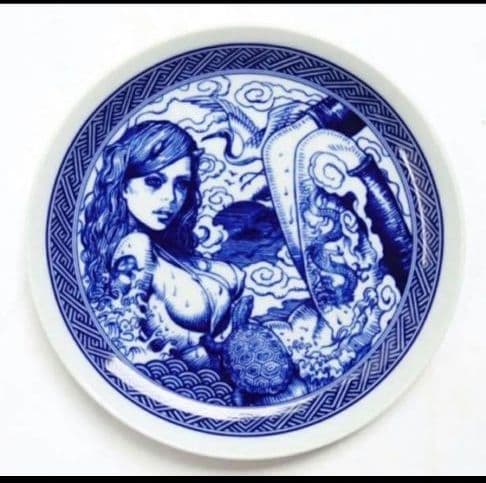 ロッキンジェリービーン シルクスクリーン　波佐見焼 6寸皿 国内正規品 寺田器