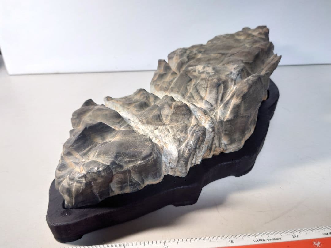 長者抹香石　静山　水石 鑑賞石