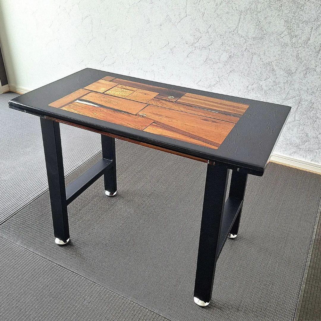 レジンサイドテーブル　屋久杉　四つ葉のクローバー