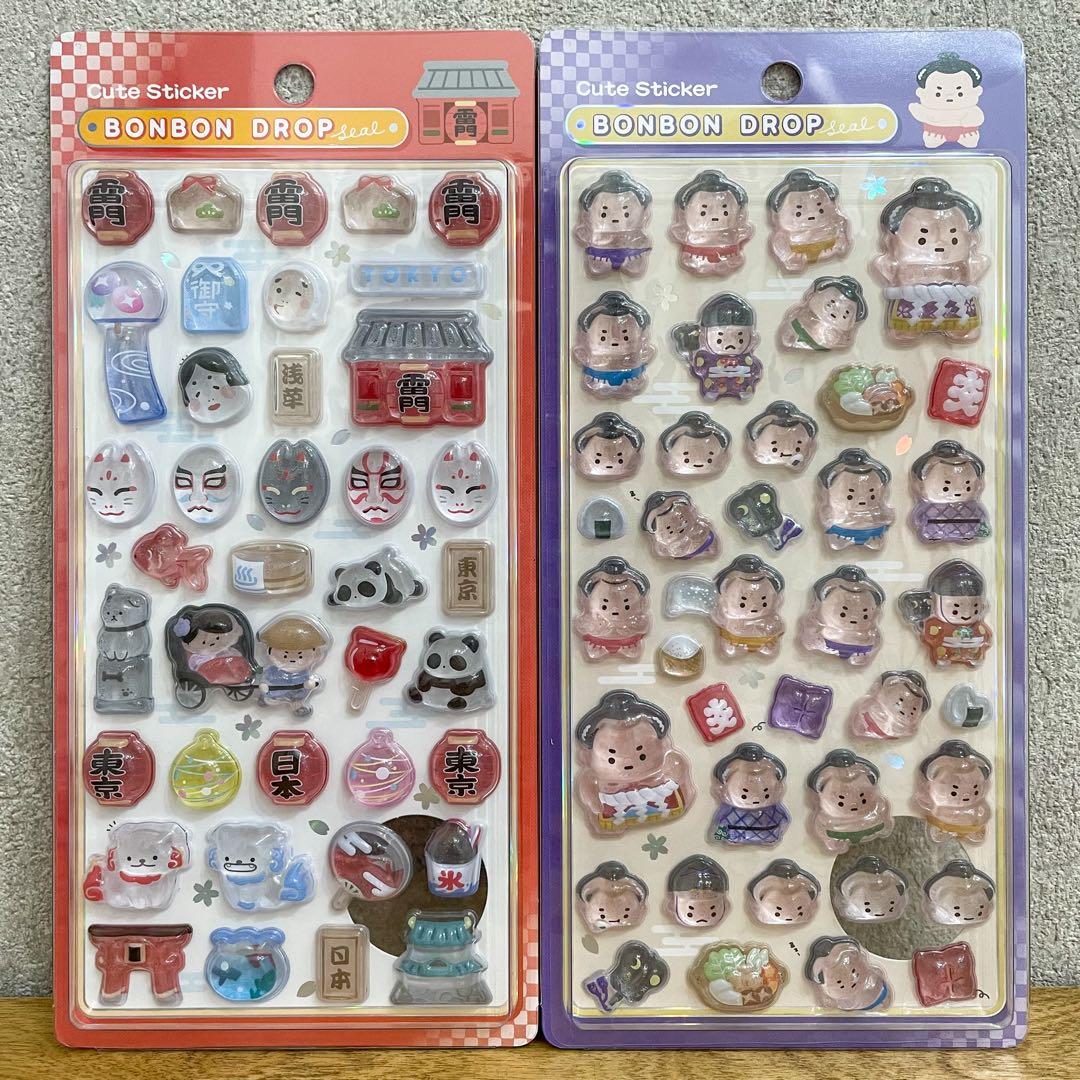 正規品】 ボンボンドロップシール 和柄 《東京観光 お相撲さん