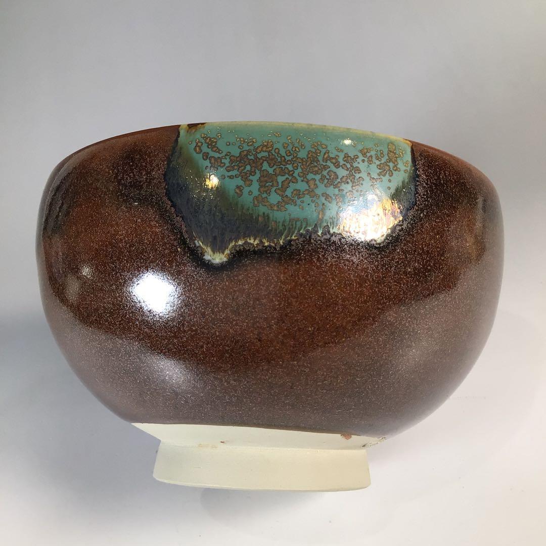 N683 茶碗 『豊前上野焼』『十二代 白川卓甫造』 抹茶碗 共箱