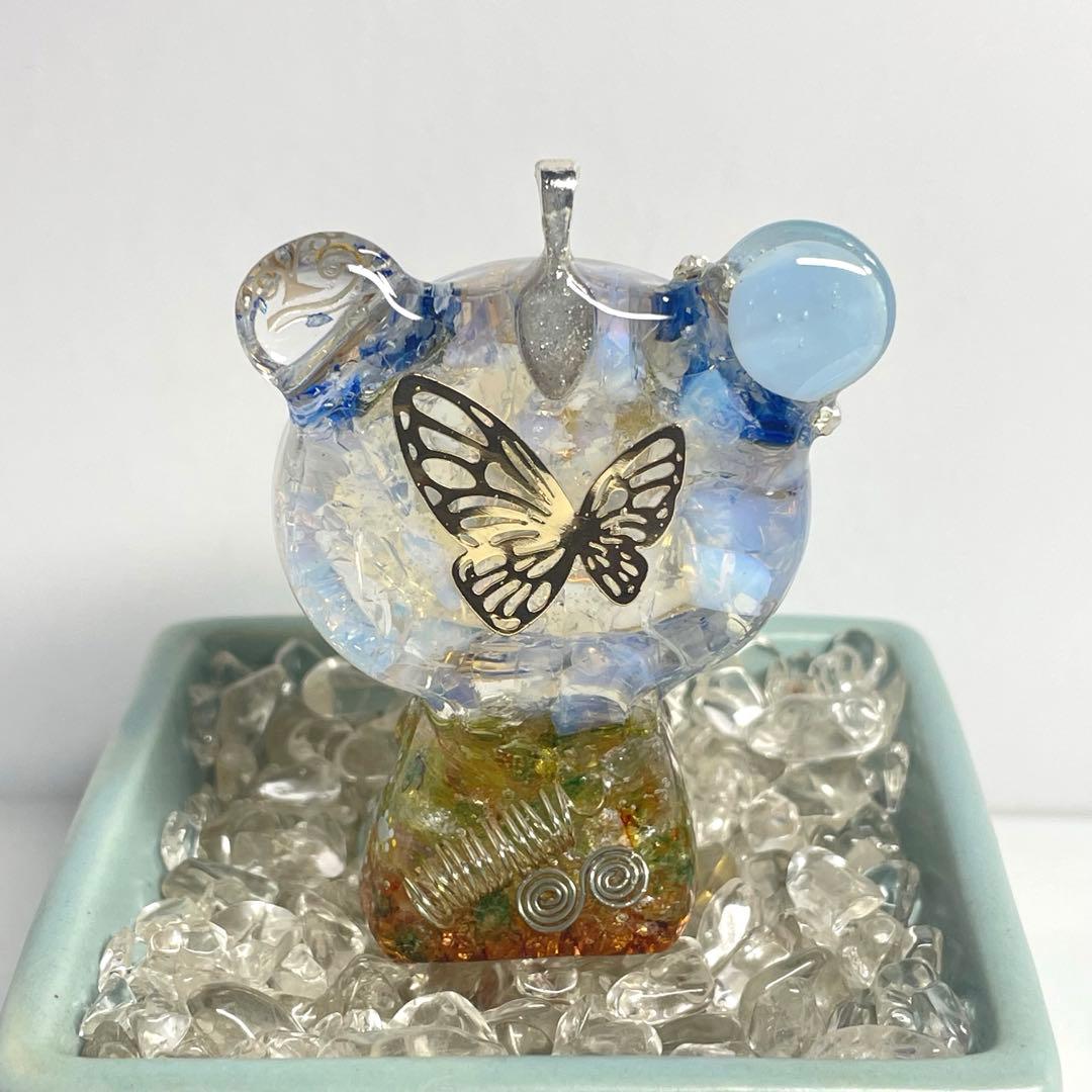 Mー467 オルゴナイト ❣️ くまさん ❣️ 置物 レジン - メルカリ