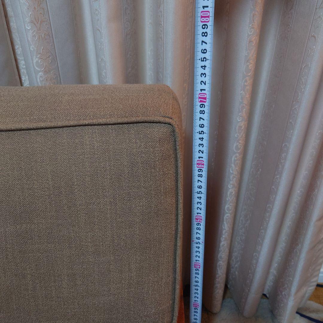 【うり】モダン ベージュ 布製 2人掛けソファ