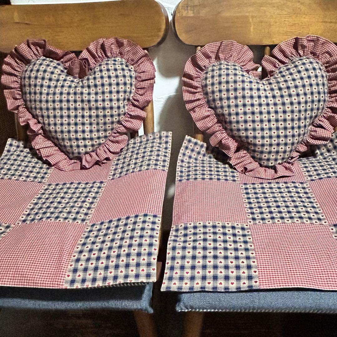 t328i様♪専用【ハート型クッション＆フリークロス】ハートチェック