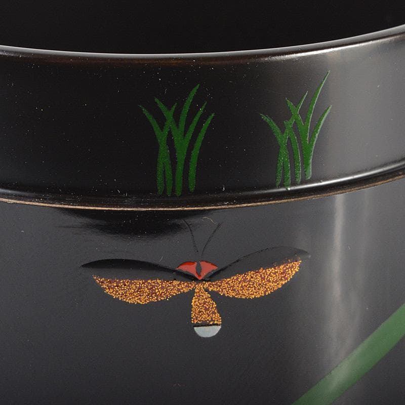 茶道具 中村宗悦作 即中斎好 螺鈿装飾 蛍早苗 雪吹棗 共箱 V 6286