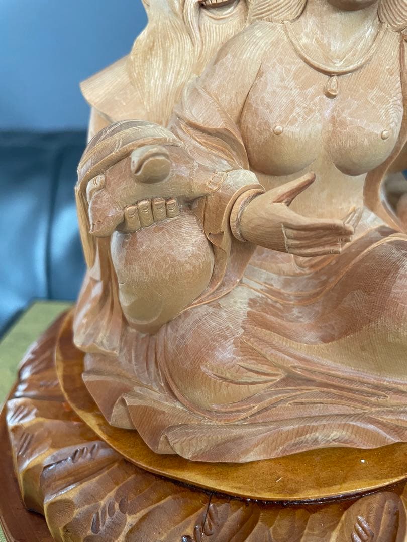 木彫り置物 秘宝陰陽和合像（いんようわごうぞう）子宝 夫婦円満 縁起物　ヌード