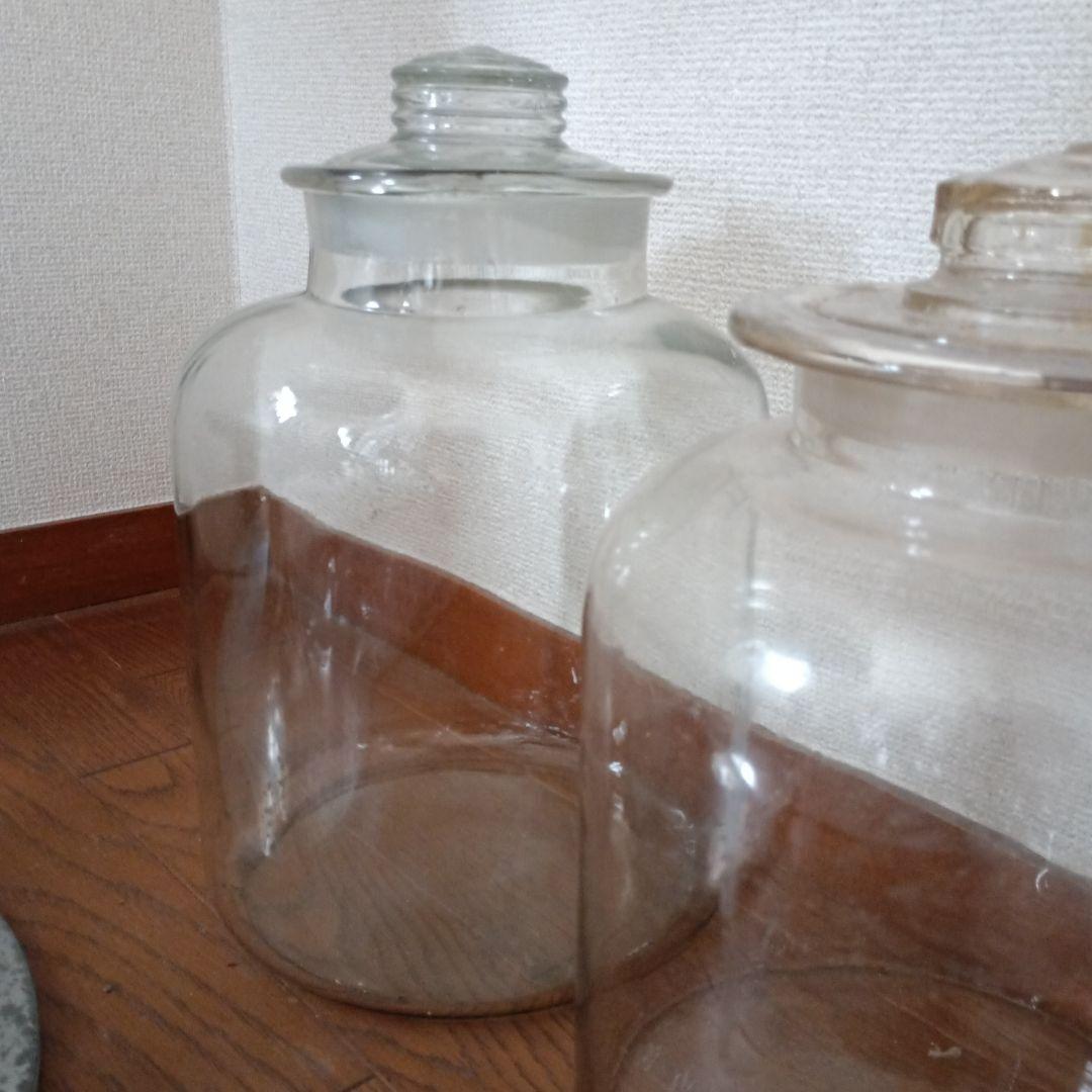 【美品】昭和　気泡ガラス瓶 2個セット