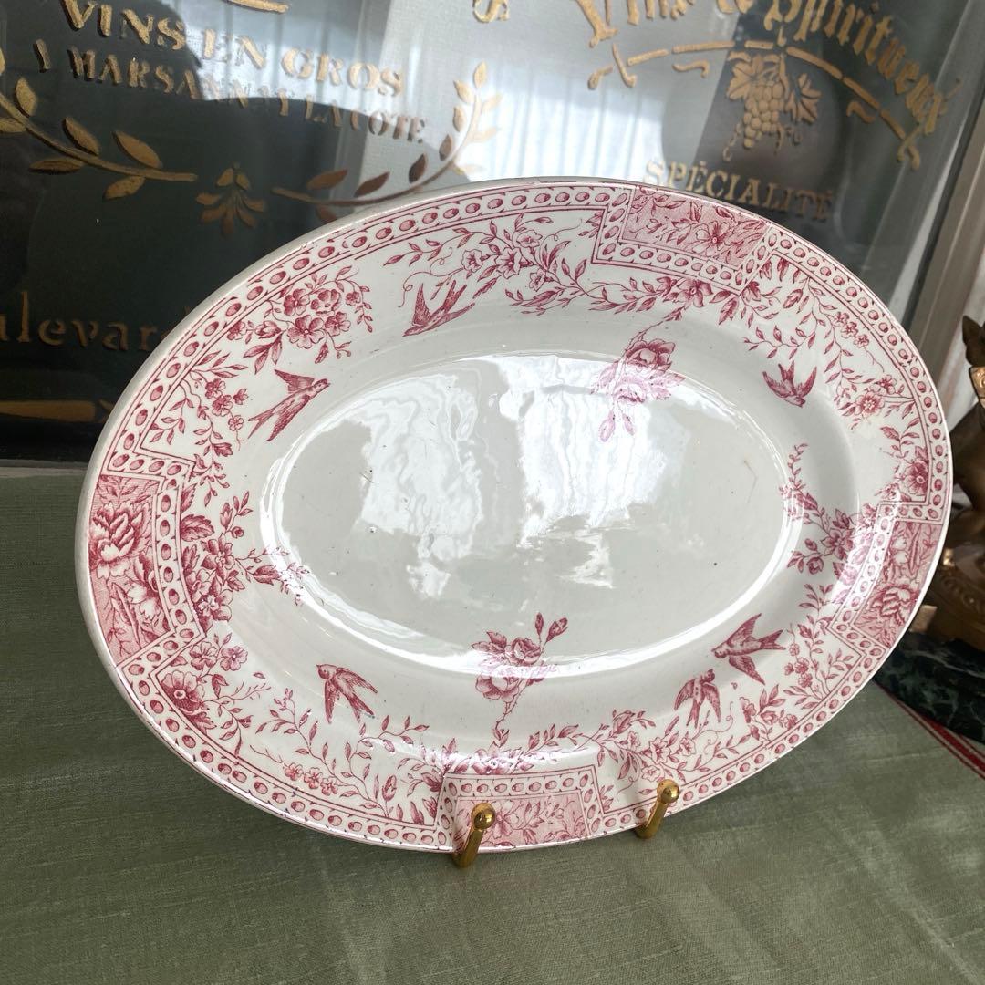 リュネヴィル　lunéville CERES ツバメ オーバルプレート　フランス