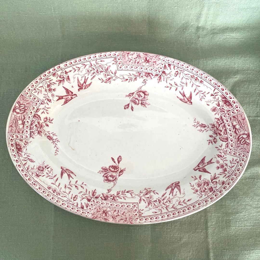 リュネヴィル　lunéville CERES ツバメ オーバルプレート　フランス