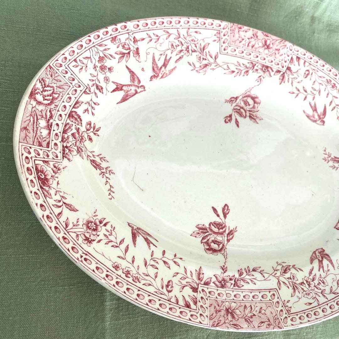 リュネヴィル　lunéville CERES ツバメ オーバルプレート　フランス