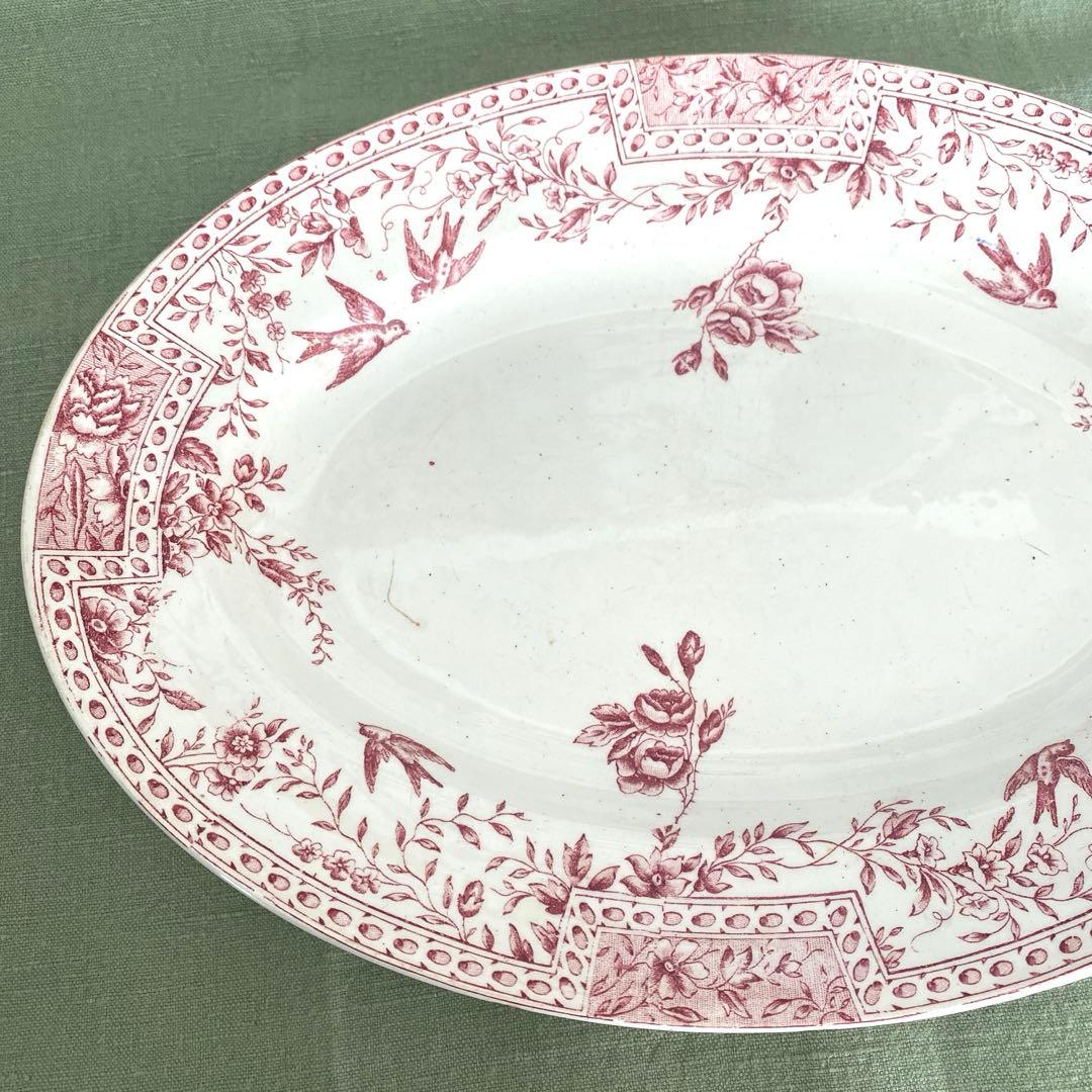 リュネヴィル　lunéville CERES ツバメ オーバルプレート　フランス