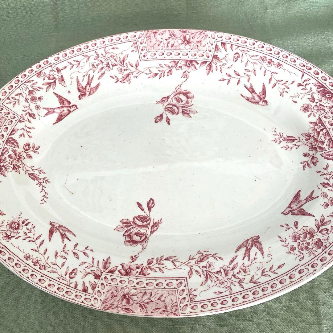 リュネヴィル　lunéville CERES ツバメ オーバルプレート　フランス