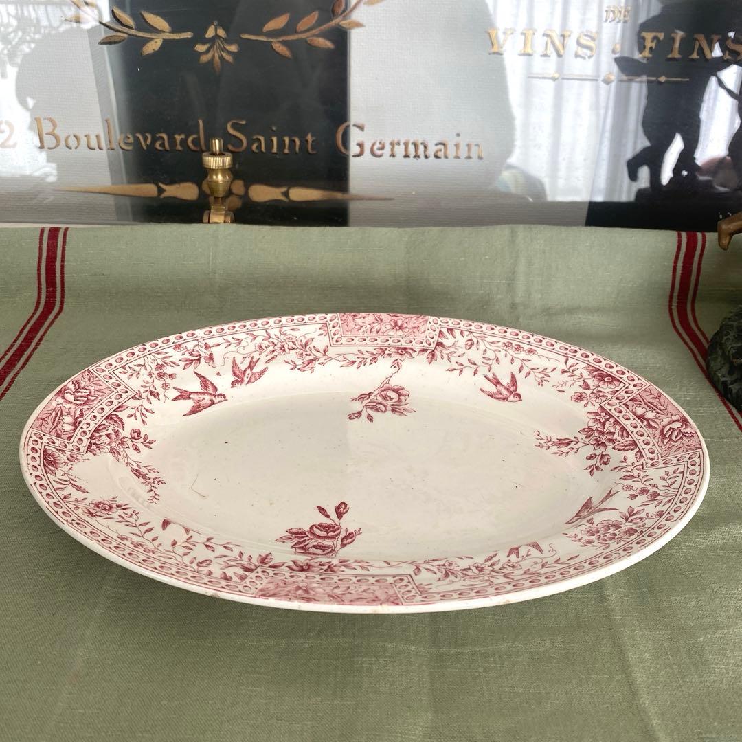 リュネヴィル　lunéville CERES ツバメ オーバルプレート　フランス