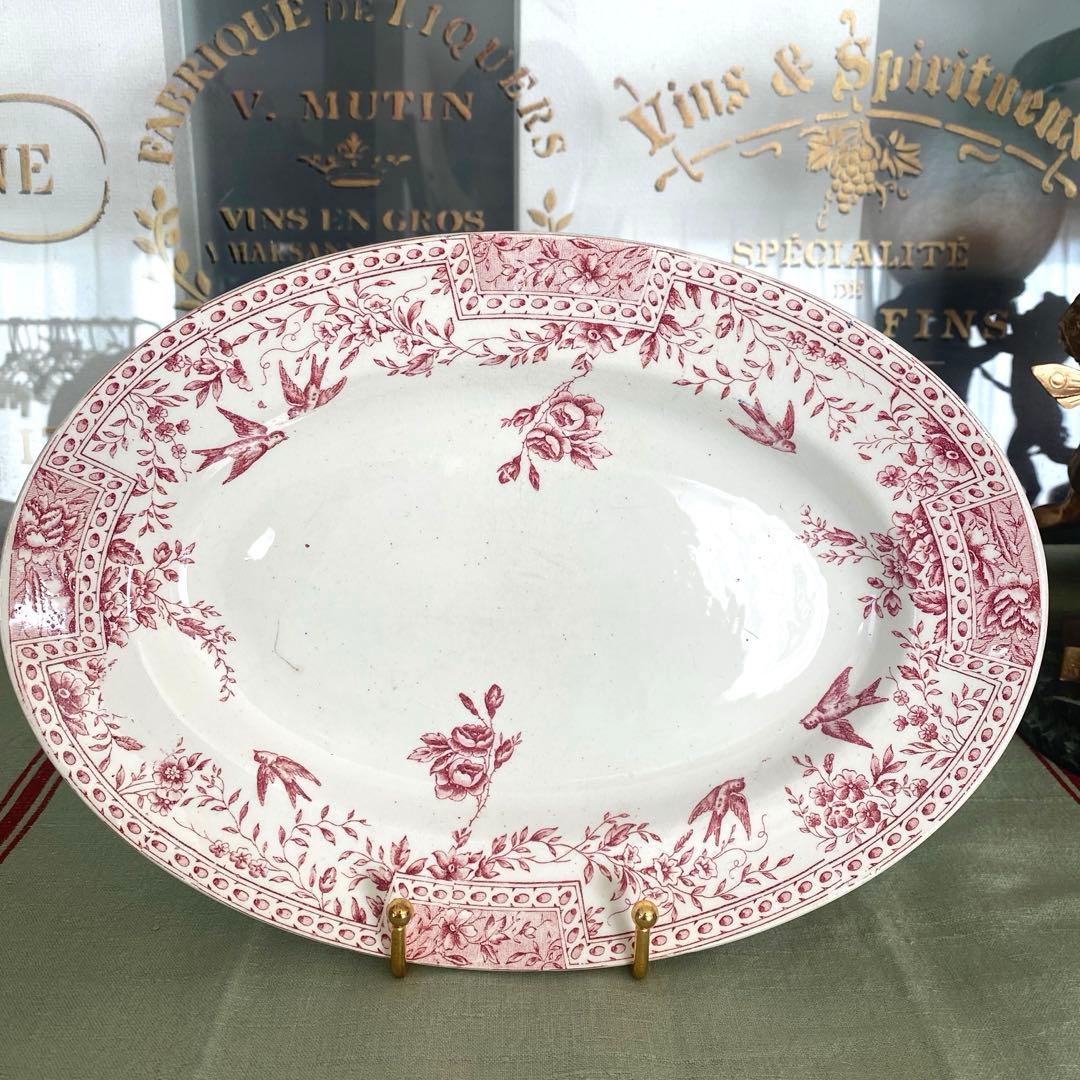 リュネヴィル　lunéville CERES ツバメ オーバルプレート　フランス