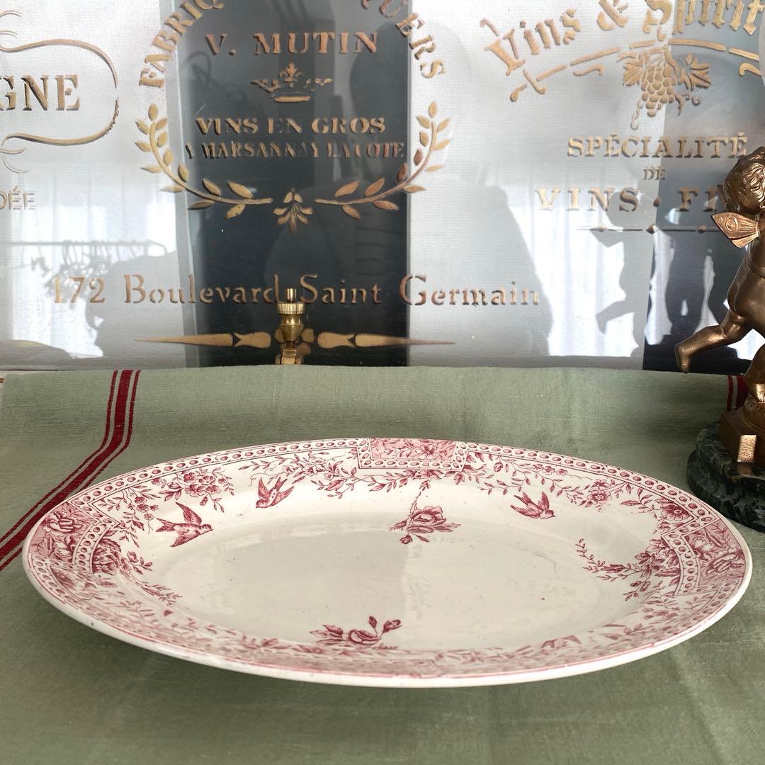 リュネヴィル　lunéville CERES ツバメ オーバルプレート　フランス