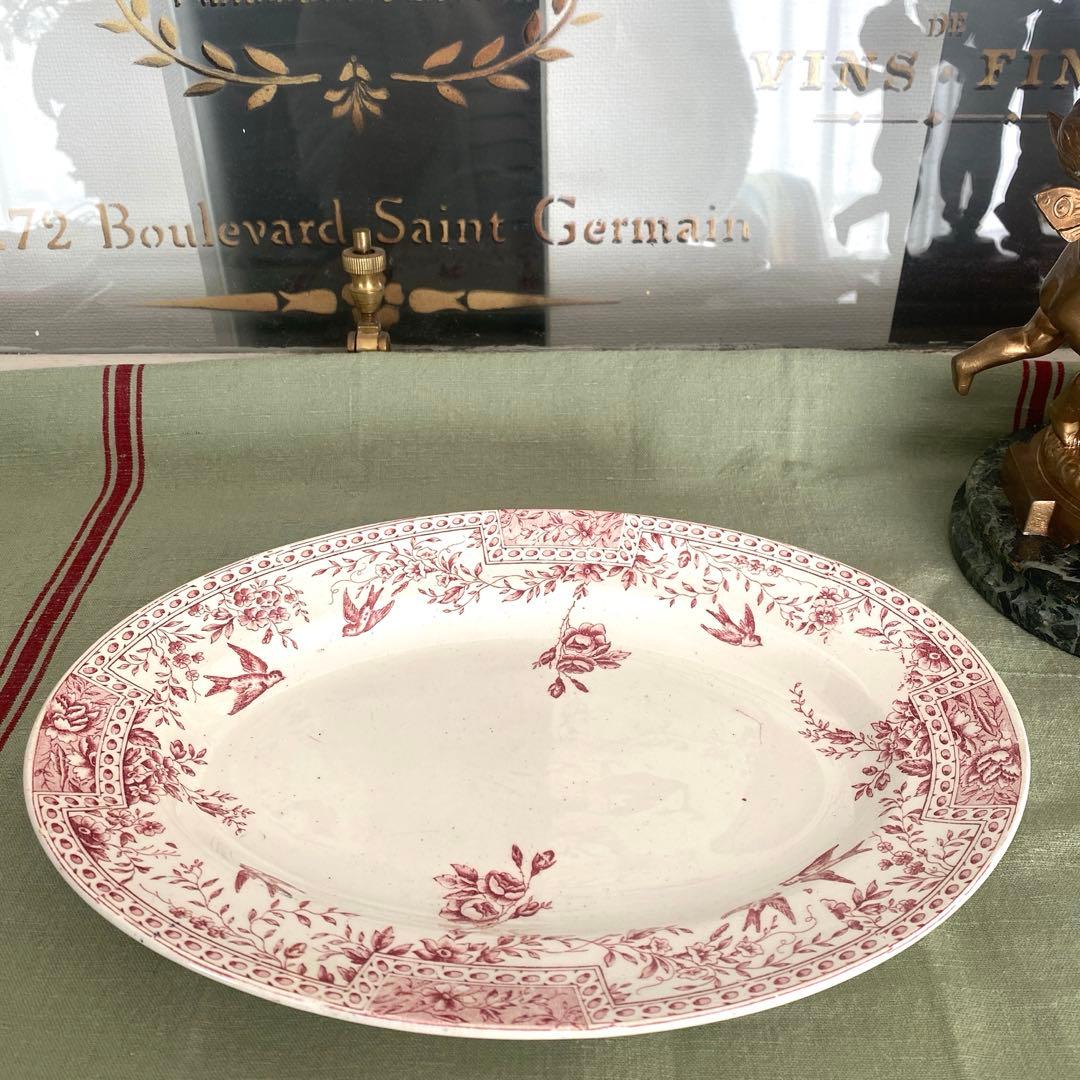 リュネヴィル　lunéville CERES ツバメ オーバルプレート　フランス