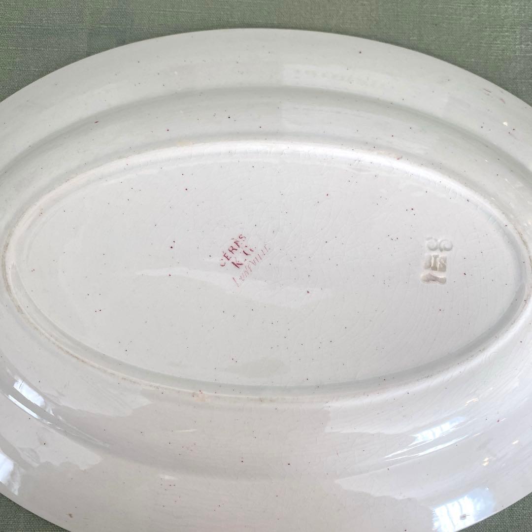 リュネヴィル　lunéville CERES ツバメ オーバルプレート　フランス