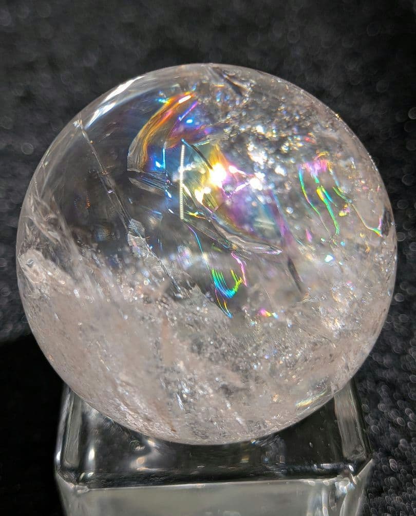 【高品質】天然石ピンクアゼツライト④スフィア 3.9cm　丸玉　置物　新入荷❣️