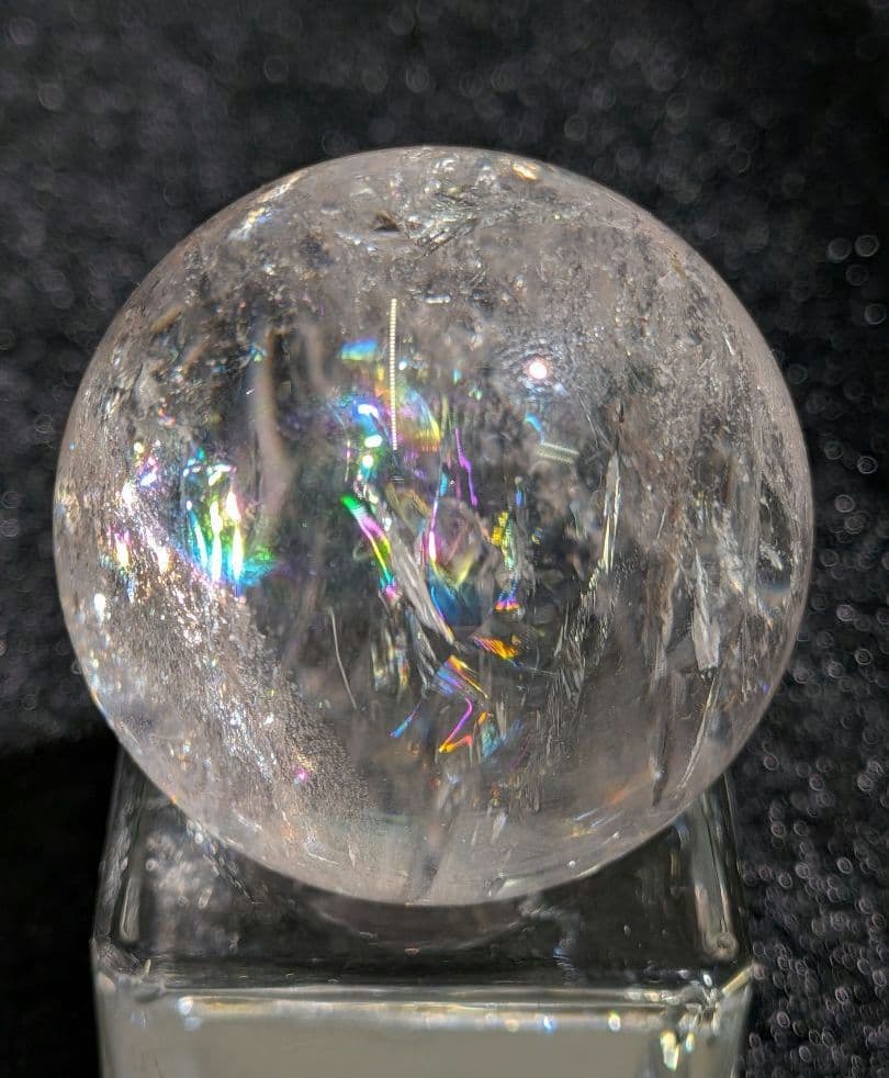 【高品質】天然石ピンクアゼツライト④スフィア 3.9cm　丸玉　置物　新入荷❣️