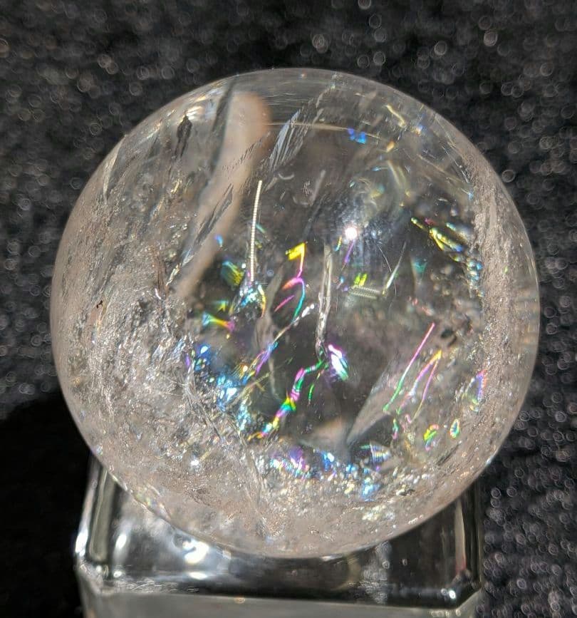 【高品質】天然石ピンクアゼツライト④スフィア 3.9cm　丸玉　置物　新入荷❣️