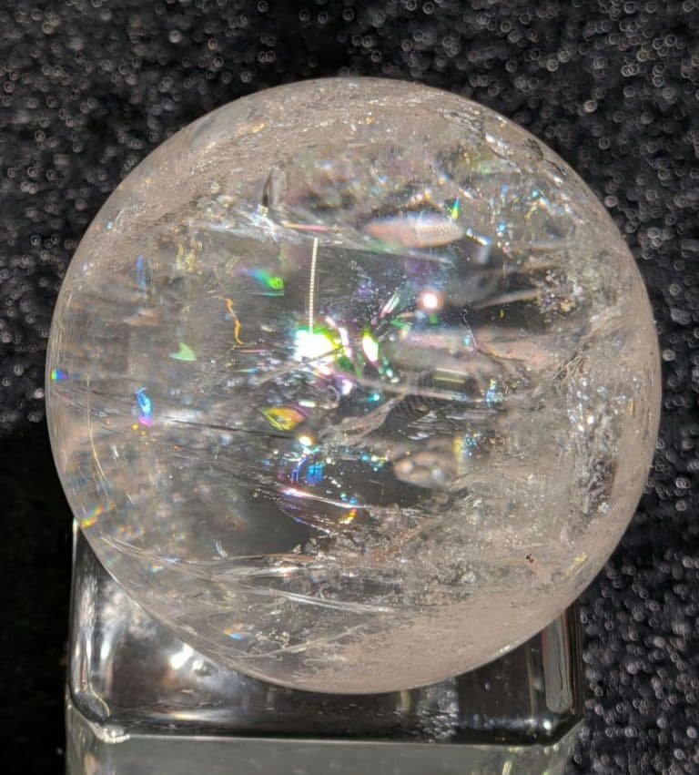 【高品質】天然石ピンクアゼツライト④スフィア 3.9cm　丸玉　置物　新入荷❣️